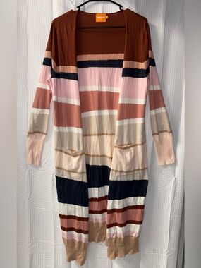 Wispr open-front duster cardigan size M